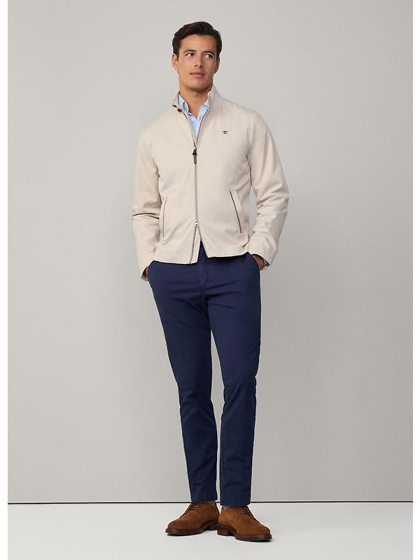 Hackett Men's Cotton Harrington Jacket - Linen Beige Image 8