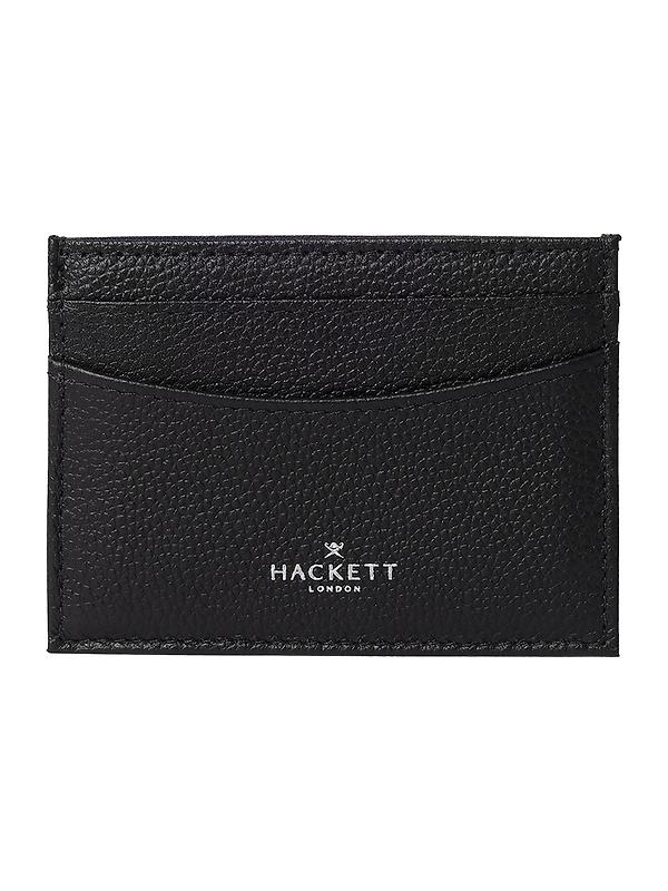 Hackett Men's Luxe Leather Cardholder - Black Image 1