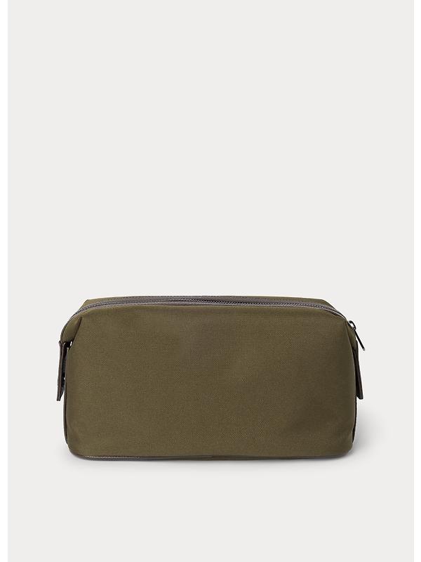 Hackett Men's Hemsby Canvas Washbag - Khaki Green Image 2
