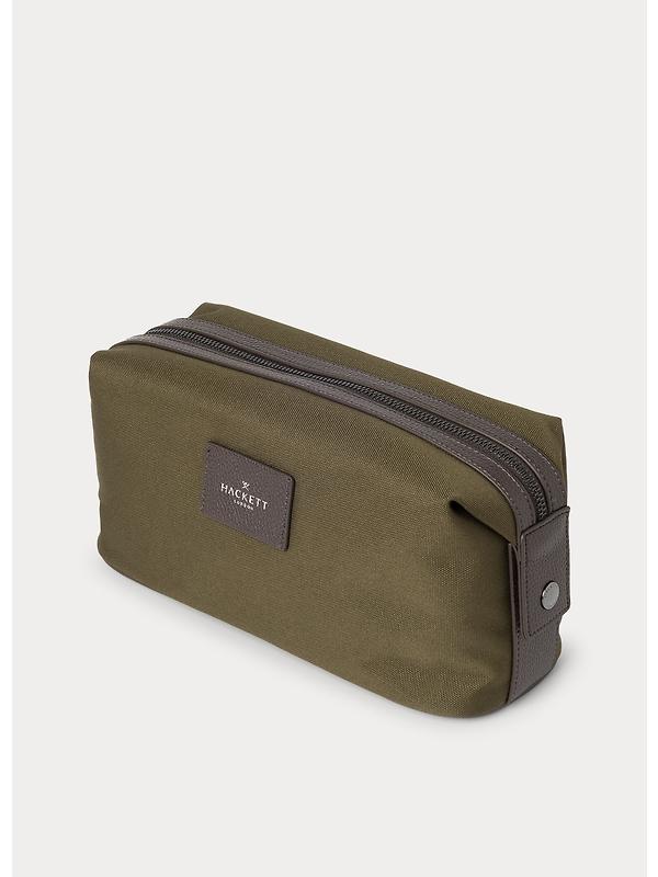 Hackett Men's Hemsby Canvas Washbag - Khaki Green Image 3