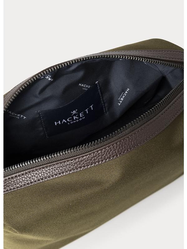 Hackett Men's Hemsby Canvas Washbag - Khaki Green Image 4