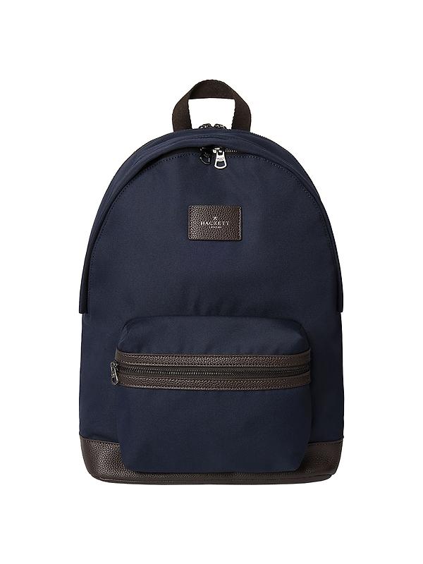 Hackett Men's Canvas Backpack - Navy Image 1