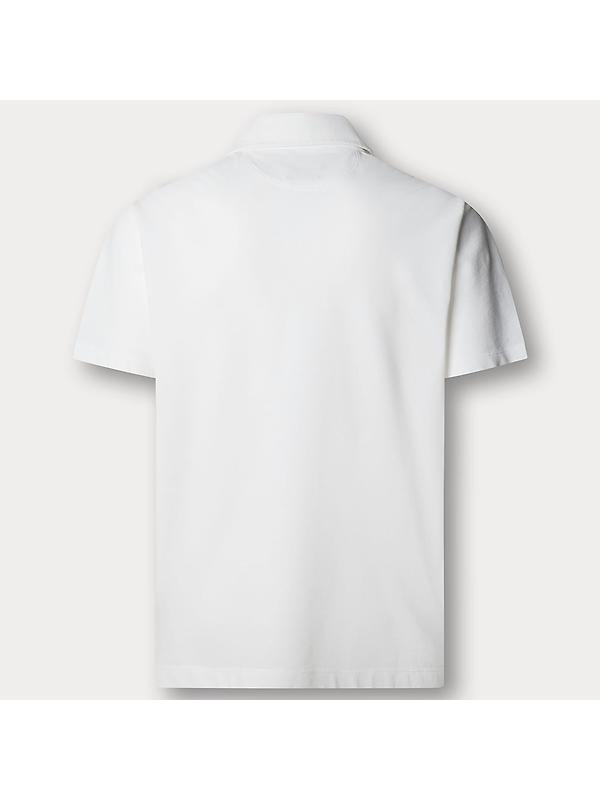 Hackett Men's Classic Fit Short Sleeve Pique Polo Shirt - Optic White Image 9