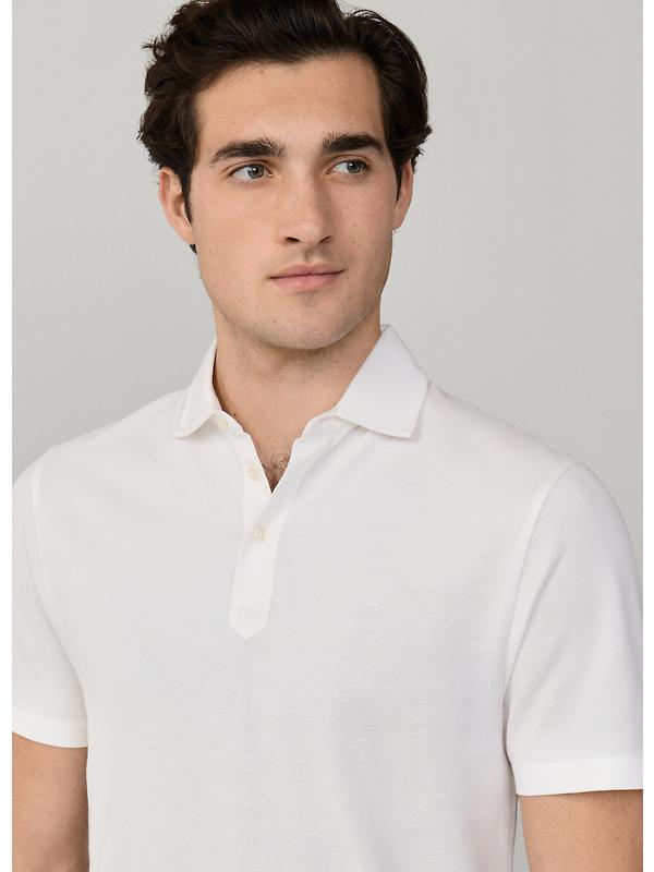 Hackett Men's Classic Fit Short Sleeve Pique Polo Shirt - Optic White Image 4