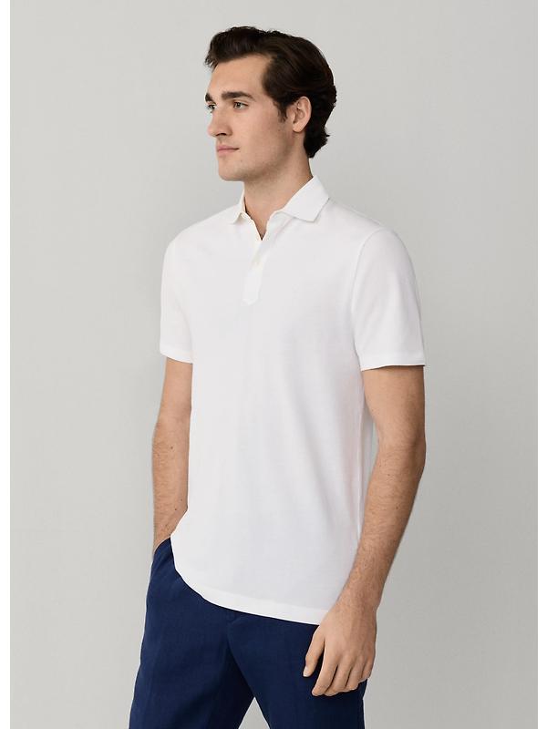 Hackett Men's Classic Fit Short Sleeve Pique Polo Shirt - Optic White Image 5