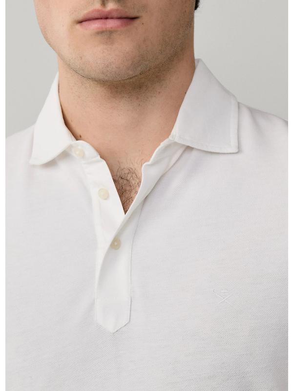 Hackett Men's Classic Fit Short Sleeve Pique Polo Shirt - Optic White Image 8