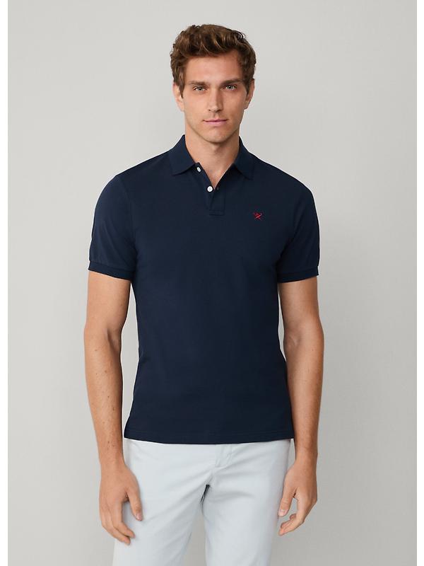 Hackett Men's Slim Fit Short Sleeve Pique Polo Shirt - Navy Image 4