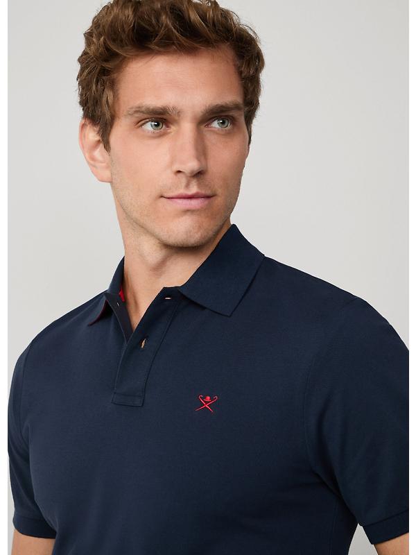 Hackett Men's Slim Fit Short Sleeve Pique Polo Shirt - Navy Image 5