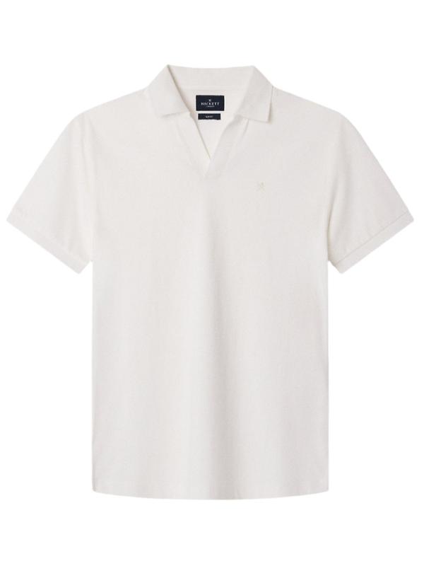 Hackett Men's Classic Fit Short Sleeve Johnny Polo - Off White Product Image