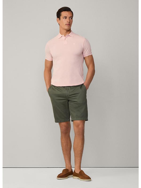 Hackett Men's Slim Fit Short Sleeve Pique Polo - Summer Pink Image 8