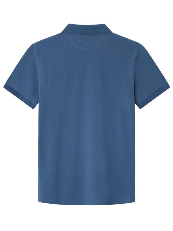 Hackett Men's Slim Fit Short Sleeve Pique Polo - Dark Denim Blue Image 2
