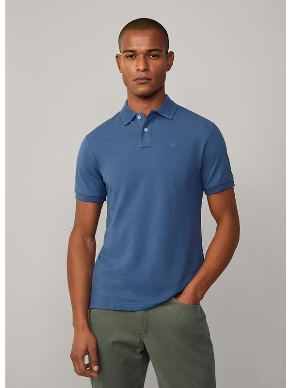 Hackett Men's Slim Fit Short Sleeve Pique Polo - Dark Denim Blue Image 4