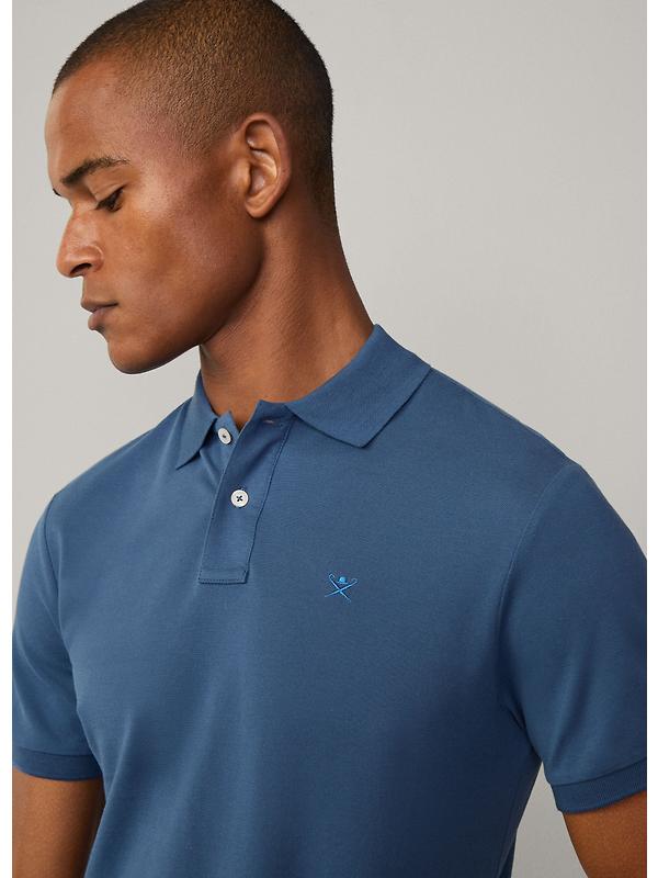 Hackett Men's Slim Fit Short Sleeve Pique Polo - Dark Denim Blue Image 5