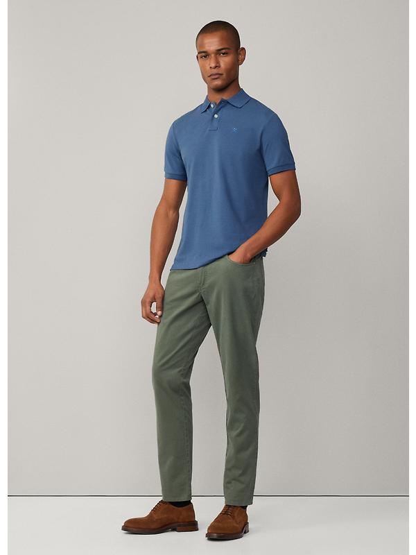 Hackett Men's Slim Fit Short Sleeve Pique Polo - Dark Denim Blue Image 8