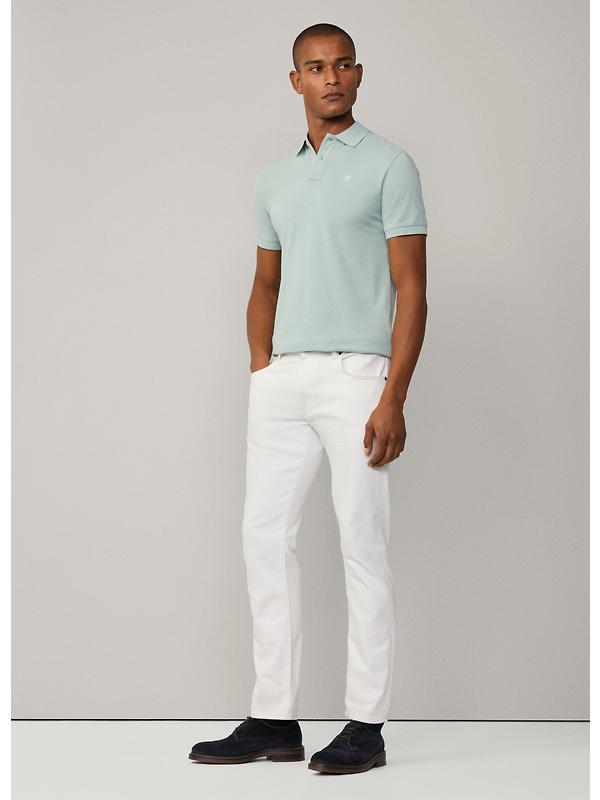 Hackett Men's Slim Fit Short Sleeve Pique Polo - Menthol Green Image 8