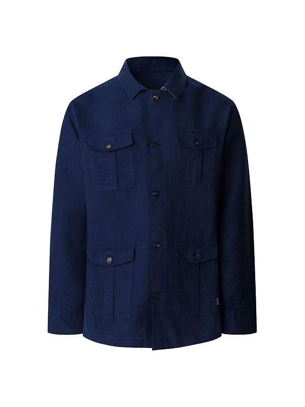 Hackett Men's Linen Field Jacket Overshirt - Old Navy Image 1