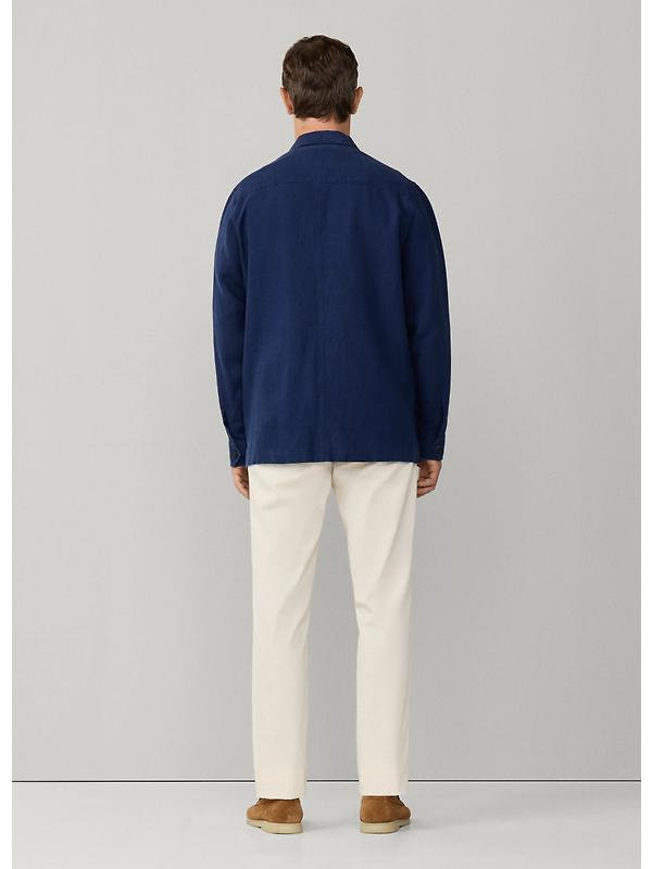 Hackett Men's Linen Field Jacket Overshirt - Old Navy Image 6
