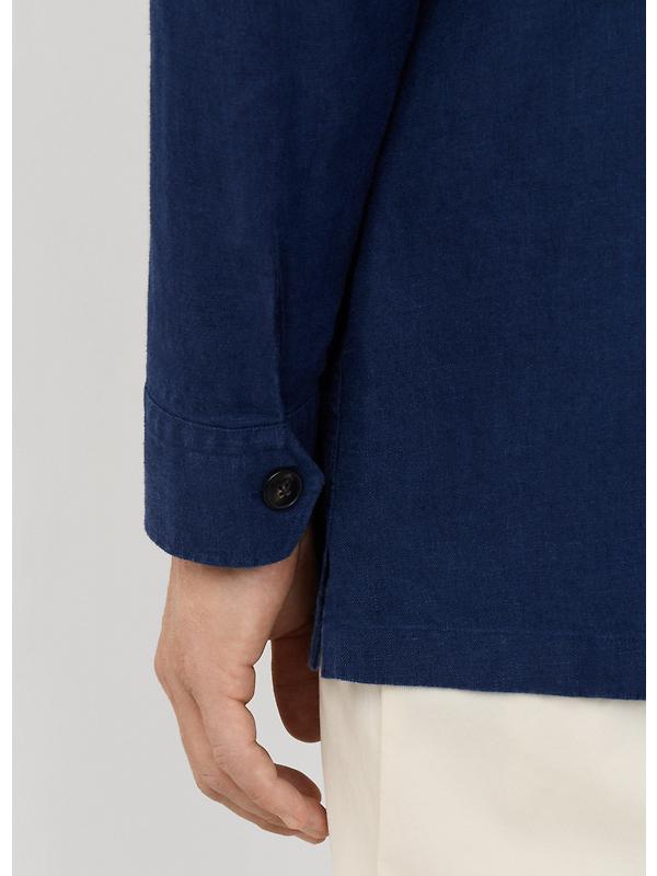 Hackett Men's Linen Field Jacket Overshirt - Old Navy Image 7