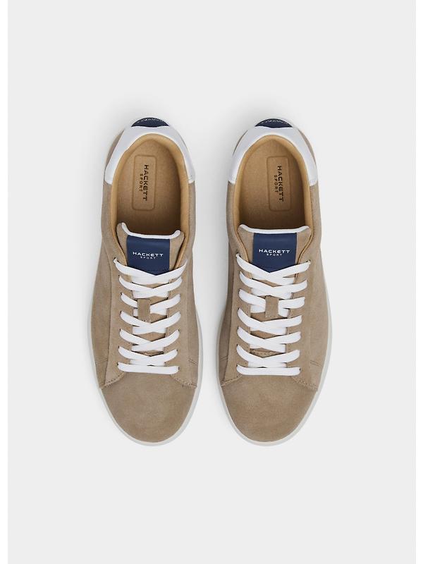 Hackett Men's Bond Soft Moccasin Suede Sneaker - Sand Beige Image 2