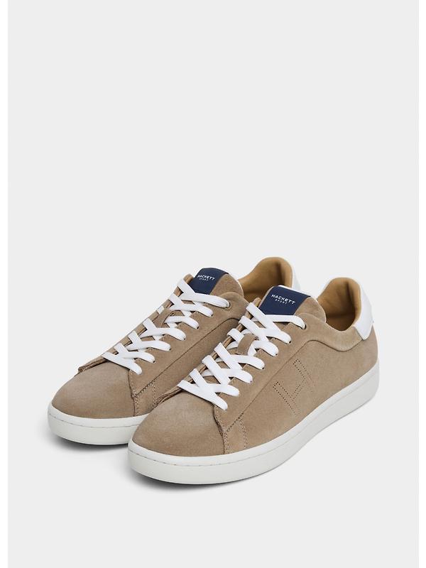 Hackett Men's Bond Soft Moccasin Suede Sneaker - Sand Beige Image 3