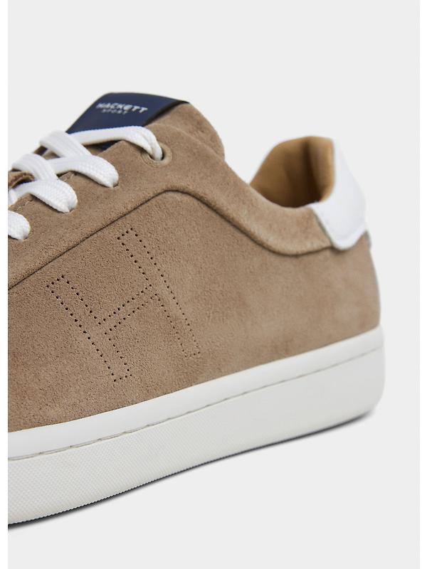 Hackett Men's Bond Soft Moccasin Suede Sneaker - Sand Beige Image 4
