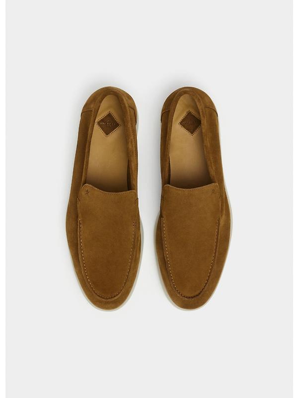 Hackett Men's Martin Soft Moccasin Suede Shoes - Nut Brown Image 2