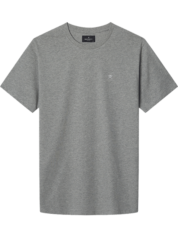 Hackett Men's Classic Short Sleeve T-Shirt - Marl Grey Product Image