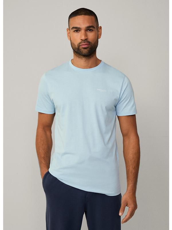 Hackett Men's Short Sleeve Cotton Jersey Lounge T-Shirt - Summer Blue Image 4