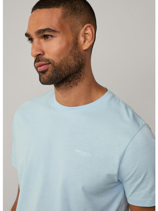 Hackett Men's Short Sleeve Cotton Jersey Lounge T-Shirt - Summer Blue Image 5