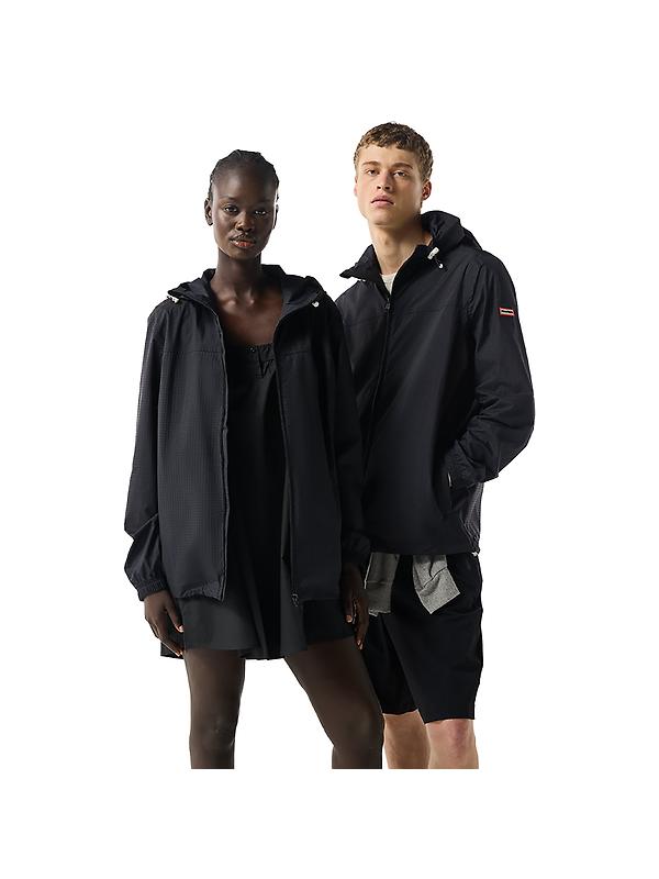Hunter Unisex Play Packable Shell Rain Jacket - Black Image 1