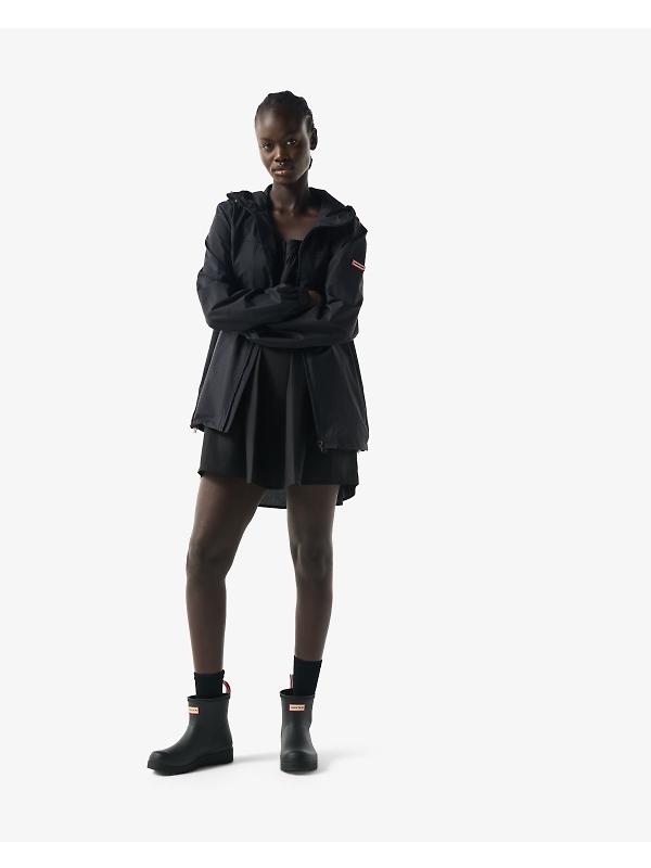Hunter Unisex Play Packable Shell Rain Jacket - Black Image 4