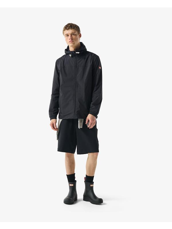 Hunter Unisex Play Packable Shell Rain Jacket - Black Image 5