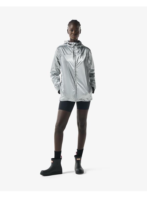 Hunter Unisex Metallic Packable Jacket - Silver Image 2