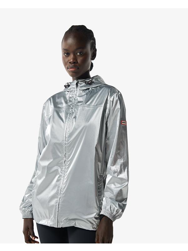 Hunter Unisex Metallic Packable Jacket - Silver Image 4