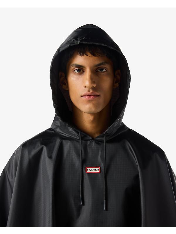 Hunter Unisex Packable Poncho - Black Image 7