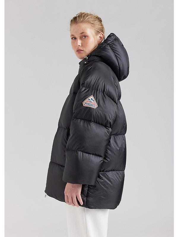 Pyrenex Unisex Sten Ripstop Hooded Down Jacket - Black Image 7