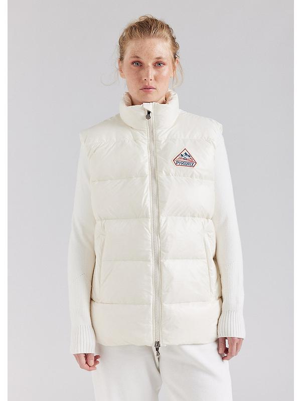 Pyrenex Unisex John Sleeveless Down Jacket - Chalk Image 2