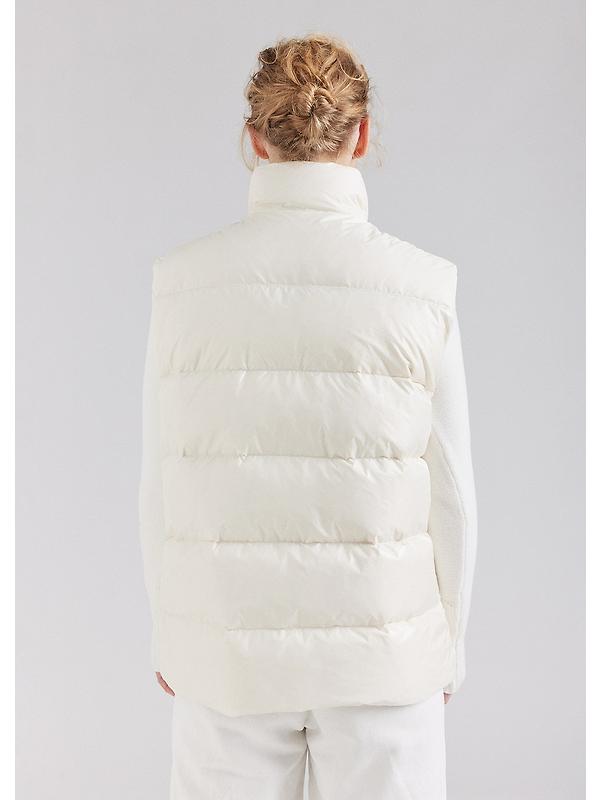 Pyrenex Unisex John Sleeveless Down Jacket - Chalk Image 7