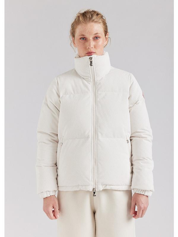 Pyrenex Women's Goldin Velvet Short Down Jacket - Chalk White Image 2