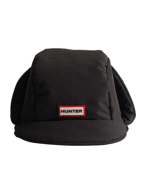 Hunter Rosyth Ripstop Puffer Trapper Hat - Black Image 1