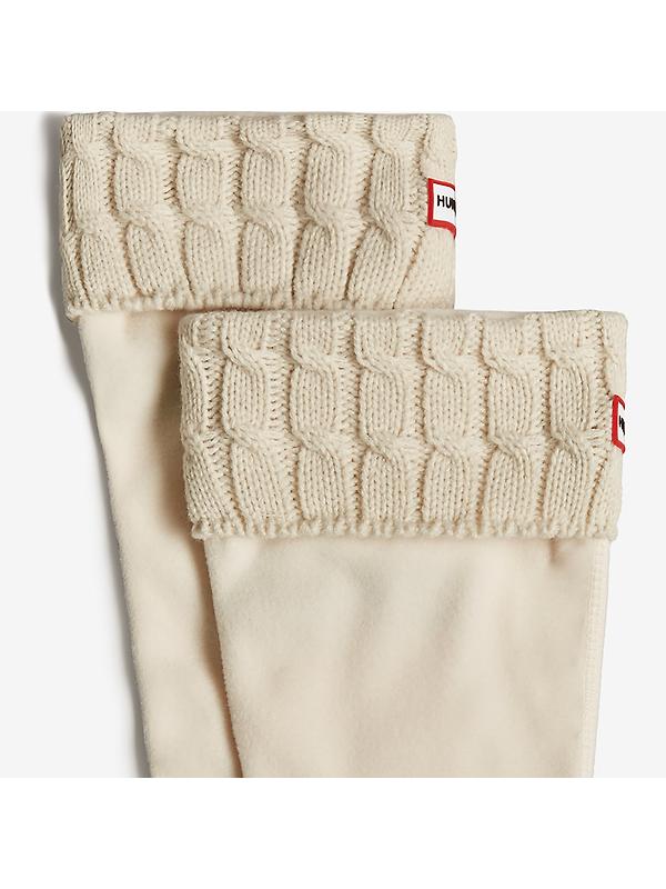 Hunter 6 Stitch Cable Tall Boot Socks - Hunter White Image 3