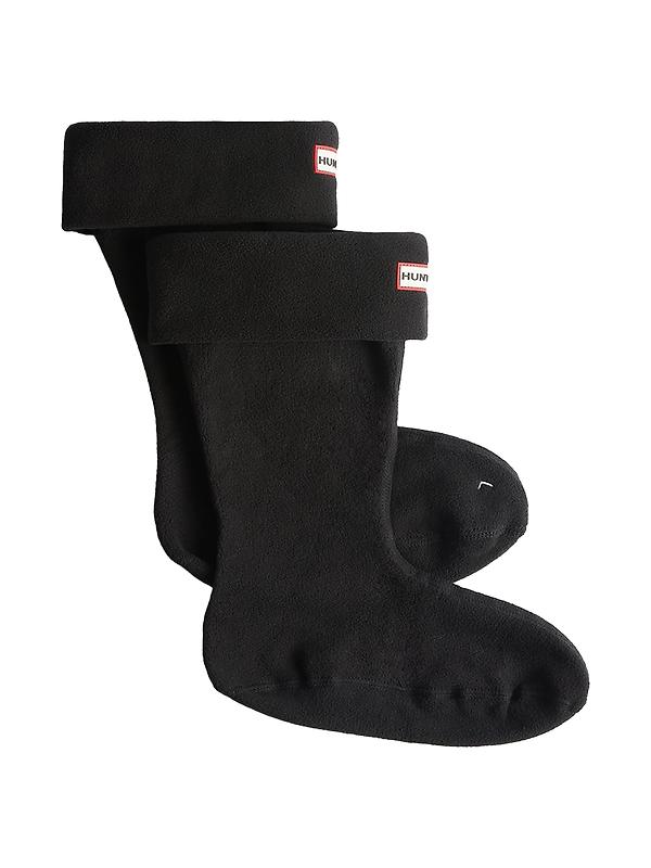 Hunter Recycled Downpour Fleece Short Boot Socks - Black Image 1