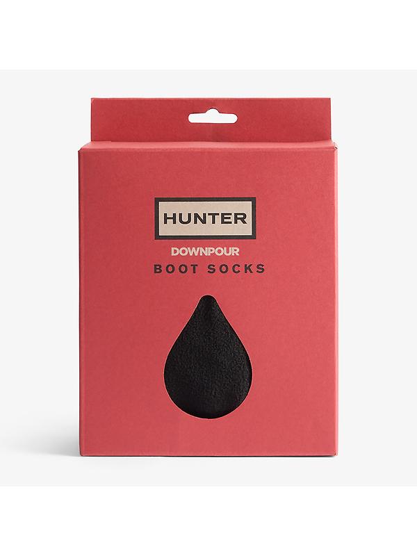 Hunter Recycled Downpour Fleece Short Boot Socks - Black Image 3