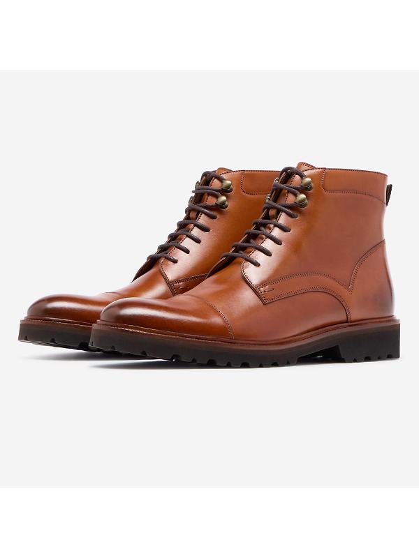 Oliver Sweeney Men's Haredon Calf Leather Derby Boots - Tan Image 2