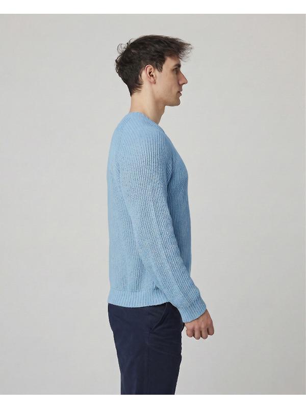 Peregrine Men's Harry Cotton Jumper - Ocean Image 3