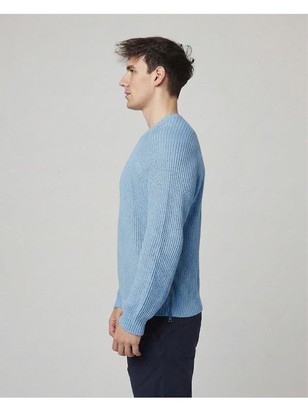 Peregrine Men's Harry Cotton Jumper - Ocean Image 2