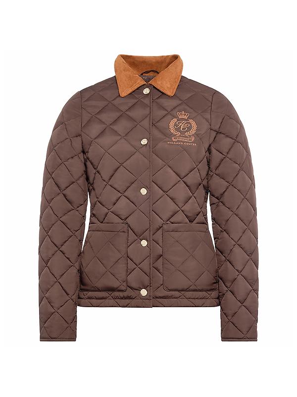 Holland Cooper Women's Hastings Quilted Jacket - Chocolate Image 1
