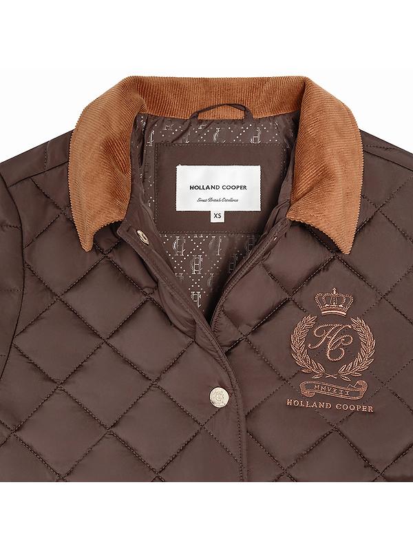 Holland Cooper Women's Hastings Quilted Jacket - Chocolate Image 8