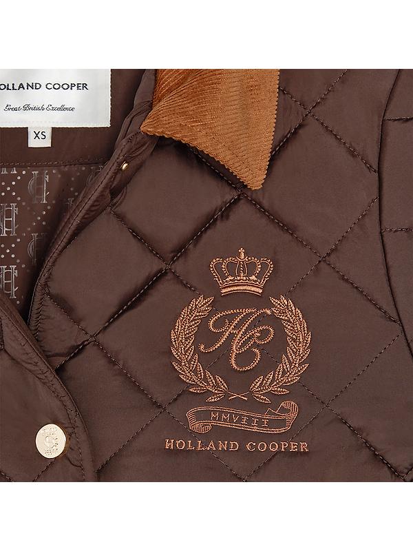 Holland Cooper Women's Hastings Quilted Jacket - Chocolate Image 9