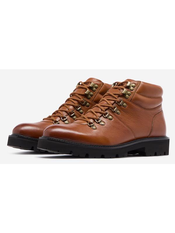 Oliver Sweeney Men's Helford Milled Leather Hiker Boots - Dark Tan Image 3